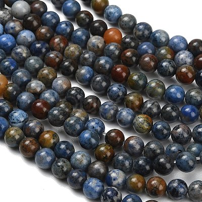 Natural Dumortierite Beads Strands X-G-F826-A01-4mm-1