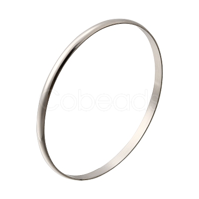 304 Stainless Steel Plain Bangles for Women BJEW-V004-02A-P-1