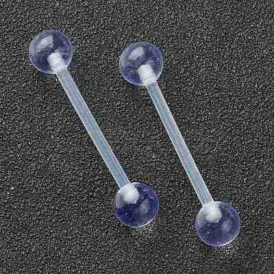 Acrylic Tongue Rings AJEW-P084-07B-1