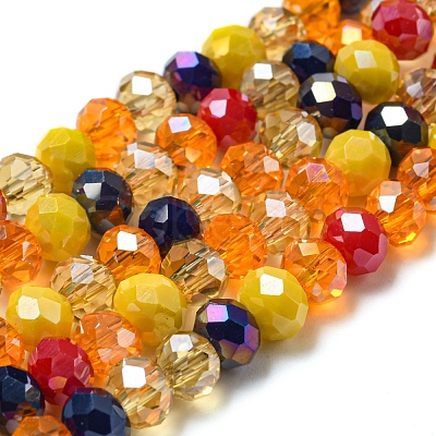Glass Beads Strands EGLA-A034-M6mm-47-1