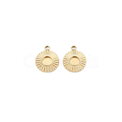 Ion Plating(IP) 304 Stainless Steel Pendant Enamel Settings STAS-N097-205LG-1