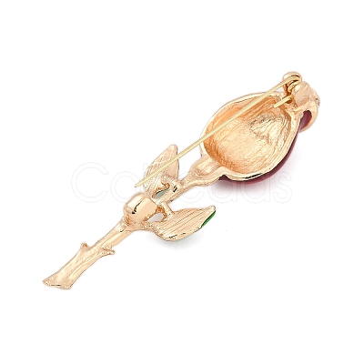 Rose Enamel Pins LS-PALLOY-D361-16G-1