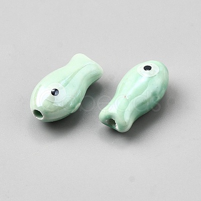 Handmade Porcelain Beads PORC-WH0023-003B-1