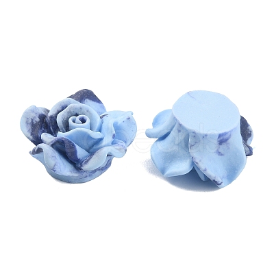Smudged Color Frosted Resin Cabochons RESI-TAC0018-13B-1