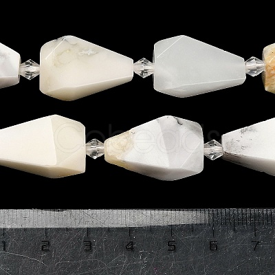 Natural White African Opal  Beads Strands G-NH0005-B11-01-1