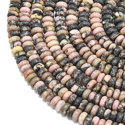 Natural Rhodonite Beads Strands G-P575-A39-4x2mm-1