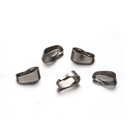 Tarnish Resistant 201 Stainless Steel Snap on Bails STAS-D111-08-1
