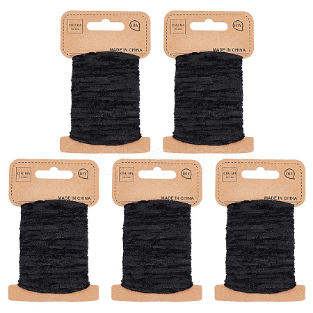 Fine Chenille Polyester Yarn OCOR-WH0077-70A-1