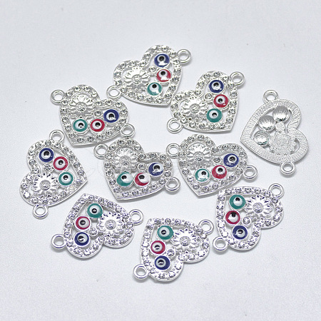 Silver Color Plated Alloy Links ENAM-S117-17-1