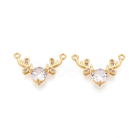 Brass Micro Pave Cubic Zirconia Pendants KK-N263-01G-1