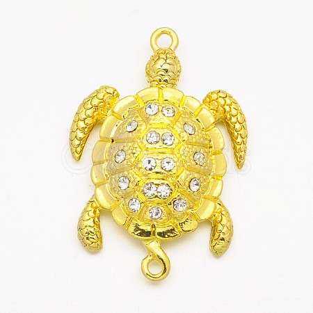 Alloy Rhinestones Magnetic Clasps with Loops ALRI-O015-02-1
