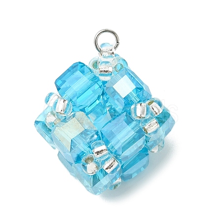 Glass Pendants PALLOY-MZ01350-01-1