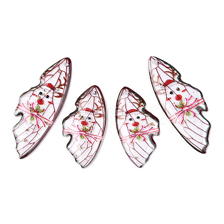 Christmas Theme Epoxy Resin Pendants X1-RESI-TAC0021-99C-1
