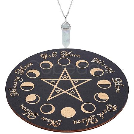 DIY Star Pattern Pendulum Board Dowsing Divination Making Kit DIY-CN0002-36-1