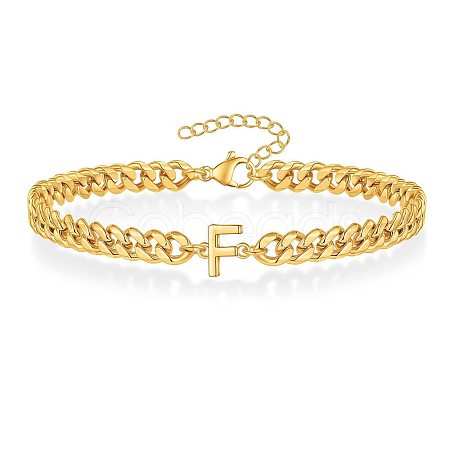 Letter 304 Stainless Steel Link Bracelets FS-WG7830E-05-1