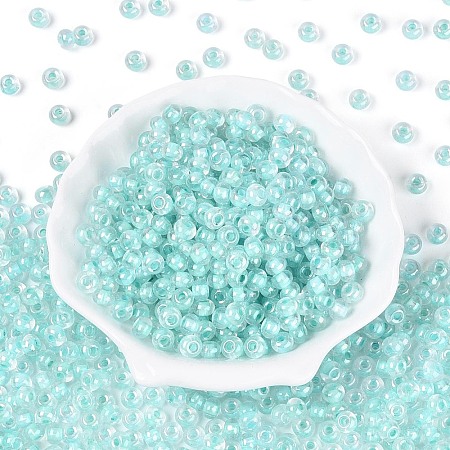 FGB Inside Colours Transparent Glass Seed Beads SEED-T009-01C-1