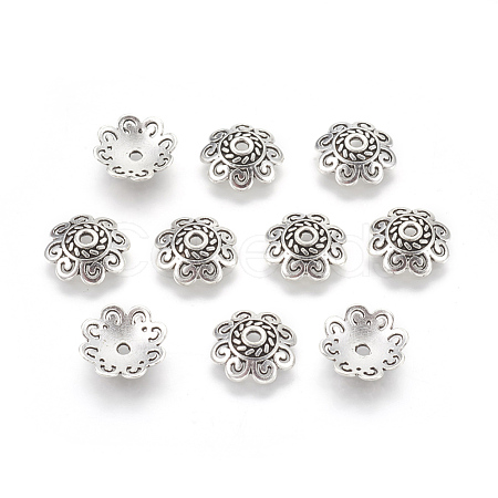Tibetan Style Bead Caps TIBE-60309-AS-LF-1