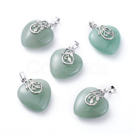 Natural Green Aventurine Pendants G-G807-C01-1