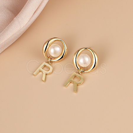 Imitation Pearl Stud Earrings FN6270-1