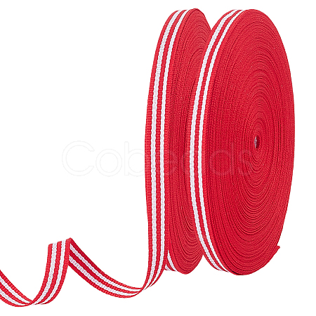 50M 2 Styles Polyester Stripe Ribbon OCOR-PH0004-92-1