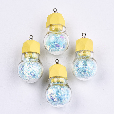 Opaque Resin Pendants RESI-T051-06B-1
