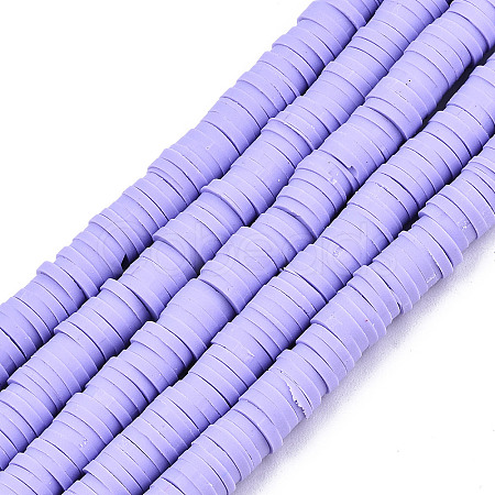 Handmade Polymer Clay Beads Strands LS-CLAY-R089-6mm-120-1