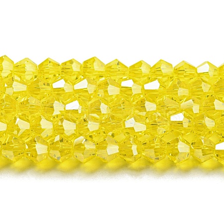 Transparent Electroplate Glass Beads Strands EGLA-A039-T6mm-A21-1