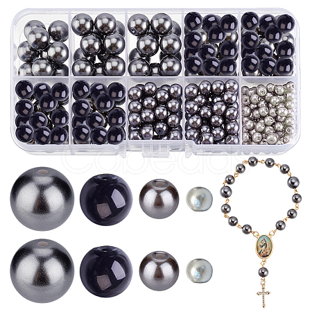 Eco-Friendly Dyed Glass Pearl Round Pearlized Bead HY-PH0009-RB053-1