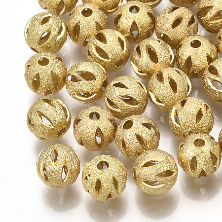 Brass Filigree Beads X-KK-S34-251C-1