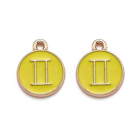 Alloy Enamel Pendants ENAM-S124-01B-14I-1