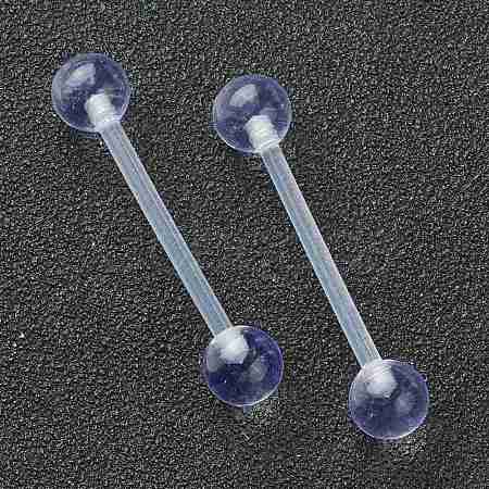 Acrylic Tongue Rings AJEW-P084-07B-1
