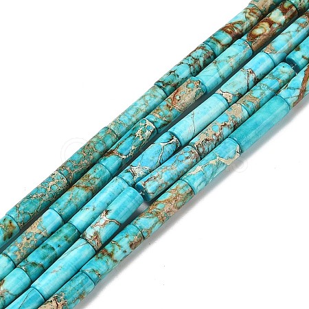 Dyed Natural Imperial Jasper Beads Strands G-H087-H01-01A-1