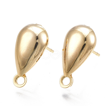 Brass Stud Earring Findings X-KK-T038-467G-1