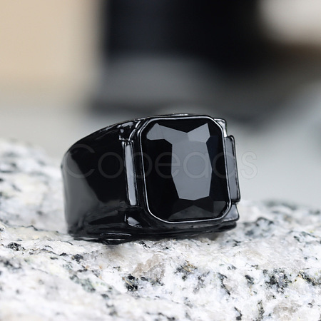 Alloy with Glass Finger Rings for Men FS-WG2A945-07-1