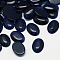 Cat Eye Cabochons, Oval, Midnight Blue, 25x18x3.5mm