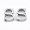 Tarnish Resistant 304 Stainless Steel Pendants, Stainless Steel Color, Letter, Letter.S, 11x9x3mm, Hole: 1.8mm