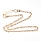 Bag Strap Chains, Iron Curb Link Chains, with Plastic Pearl Swivel Lobster Claw Clasps, Light Gold, 122cm