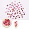 Paper Cabochons, Nail Art Decorations Accessories, Lip, Camellia, 4~5.5x5~6.5x0.2mm, about 50pcs/box