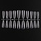 Solid Color Plastic Seamless Toe False Nail, Practice Manicure Nail Art Tool, Clear, 26~32x6~13mm, 20pcs/set.