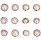 Plastic Shank Buttons, 1-Hole, Imitation Pearl Buttons, Mixed Shapes, White, 10.8x7.4x1.8cm, 96pcs/box