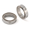 Ion Plating(IP) 304 Stainless Steel Other Rhinestone Settings, Ring, Stainless Steel Color, 10x2.5mm, Hole: 7mm