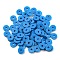 Handmade Polymer Clay Beads, for DIY Jewelry Crafts Supplies, Disc/Flat Round, Heishi Beads, Dodger Blue, 6x1mm, Hole: 1.5mm, about 10000pcs/bag