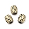 Tibetan Style Rack Plating Brass Bead, Long-Lasting Plated, Oval, Brushed Antique Bronze, 6.5x5mm, Hole: 2mm