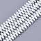 Spray Painted Non-magnetic Synthetic Hematite Multi-Strand Links, for Tile Elastic Bracelets Making, Oval, White, 5x2.5x2mm, Hole: 0.9mm, about 250~253pcs/strand, 16.54 inch(42cm)