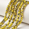 Electroplate Opaque Glass Beads Strands EGLA-A034-P6mm-S07-1