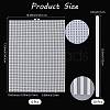 4 Sheets Rectangle Plastic Mesh Canvas Sheets DIY-CP0012-72A-2