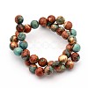 Synthetic Ocean White Jade Round Bead Strands X-G-M165-4mm-04-2