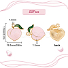 Light Gold Plated Alloy Enamel Pendants ENAM-SC0002-75-2