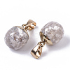 Top Golden Plated Natural Cherry Blossom Agate Pendants G-T131-03M-3