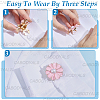 6Pcs Flower Alloy Plastic Cufflinks FIND-CY0001-64-5